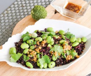 salade Edamame et riz noir