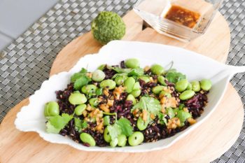 salade Edamame et riz noir