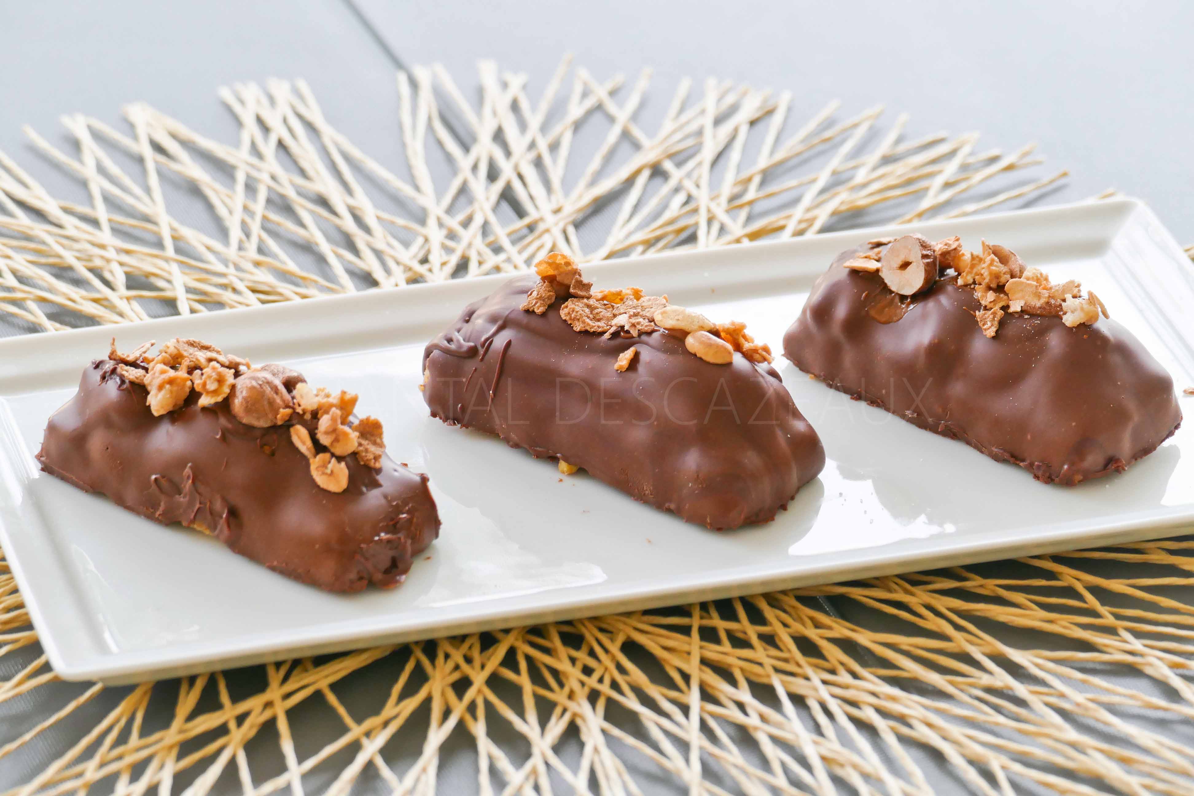 Barre chocolatée au caramel beurre salé - Assiettes Gourmandes