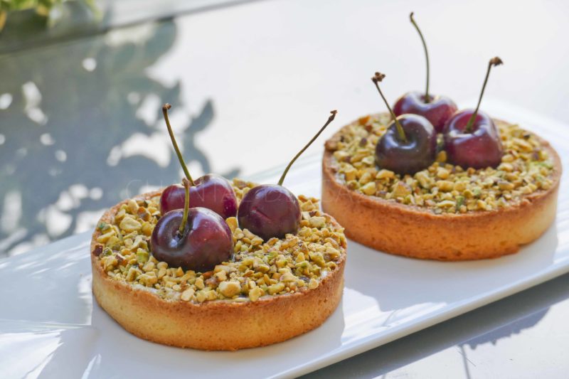 Tartelette pistaches cerises