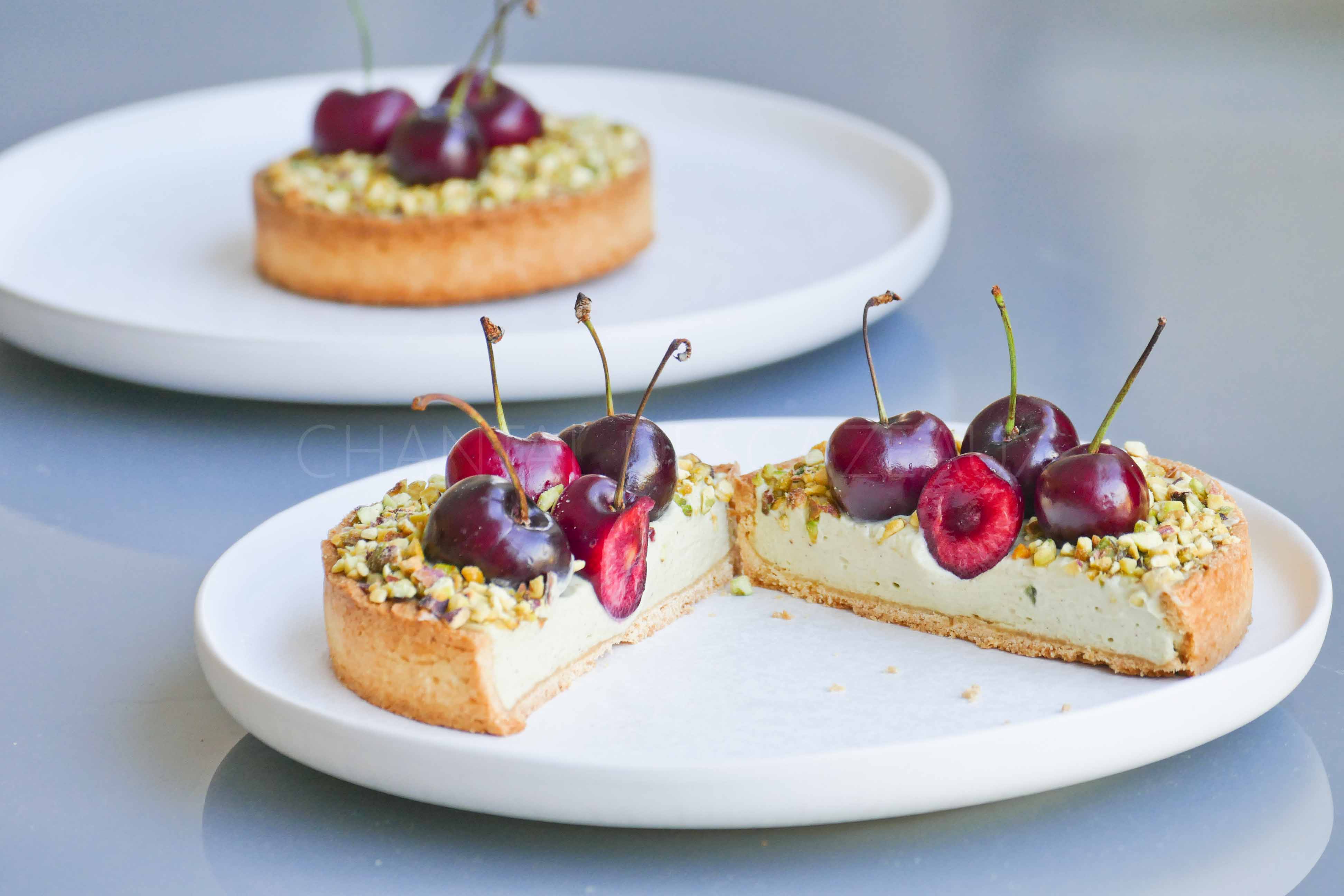 Tarte Pistaches Cerises Assiettes Gourmandes