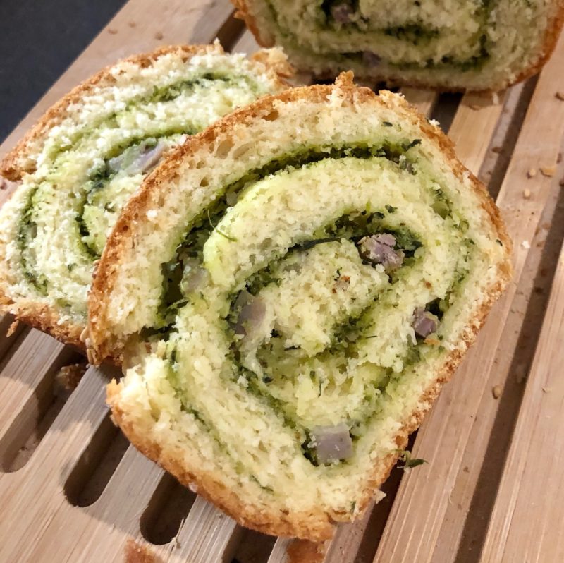 Brioche salée au pesto