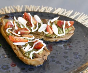 Aubergine au Pesto de basilic